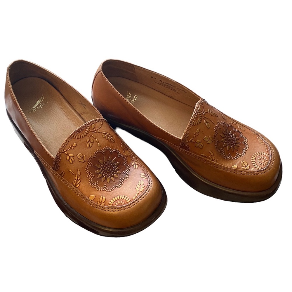 Dansko Gold Embossed Loafers